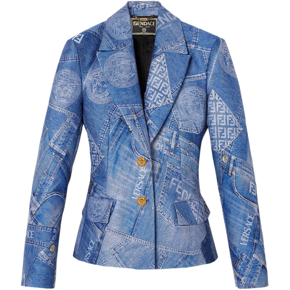 Fendace Fendi Denim Blazer